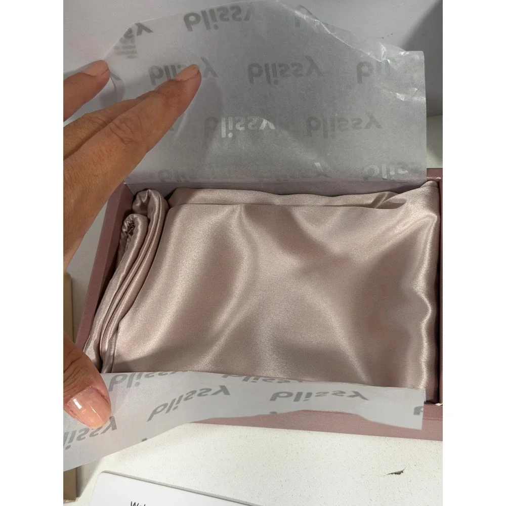 Blissy 100% Pure Mulberry Silk Pillowcase 22 Momme Rose Gold Standard Set of 2